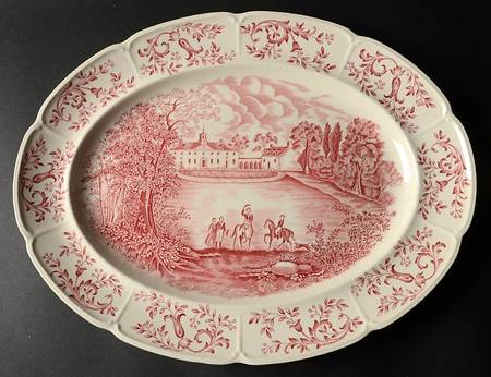 Mount Vernon Pink 16" Oval Serving Platter