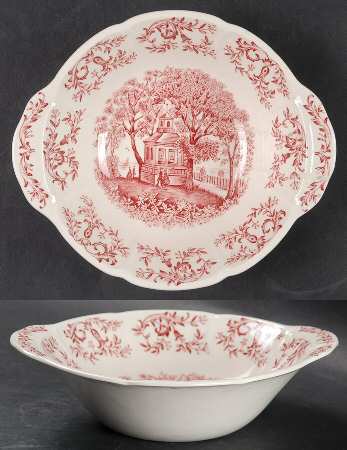 Mount Vernon Pink Lugged Cereal Bowl