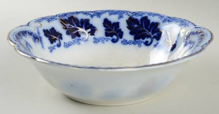 Normandy (Flow Blue) 8" Round Vegetable Bowl