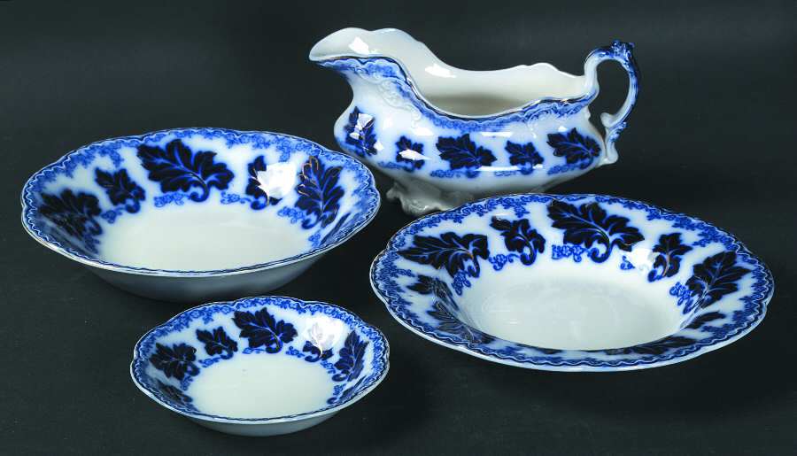 Normandy (Flow Blue) Rim Soup Bowl