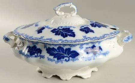 Normandy (Flow Blue) Oval Tureen & Lid