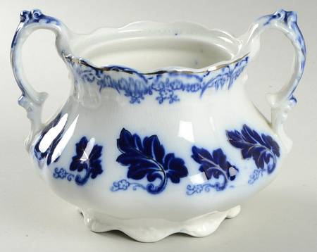 Normandy (Flow Blue) Sugar Bowl No Lid