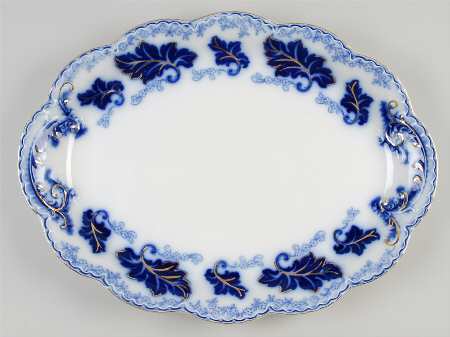 Normandy (Flow Blue) 18" Oval Serving Platter