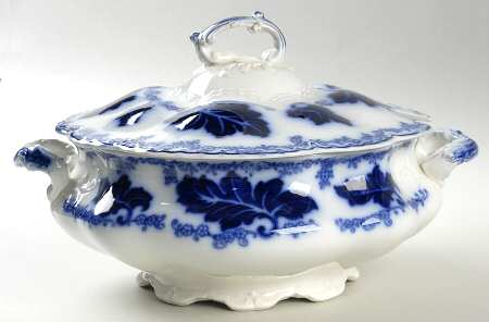 Normandy (Flow Blue) Tureen & Lid