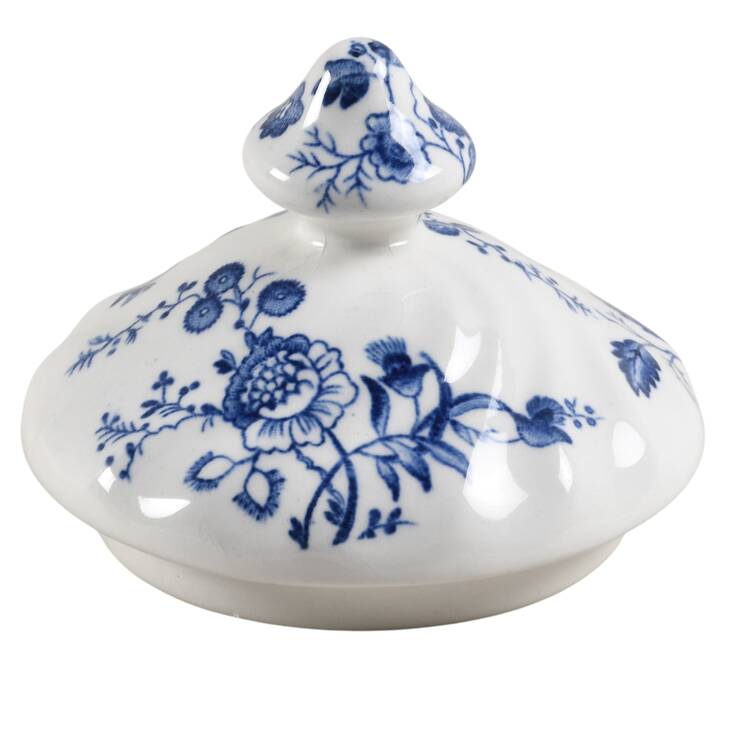 Old Bradbury Blue (White Background) Lid for Sugar Bowl