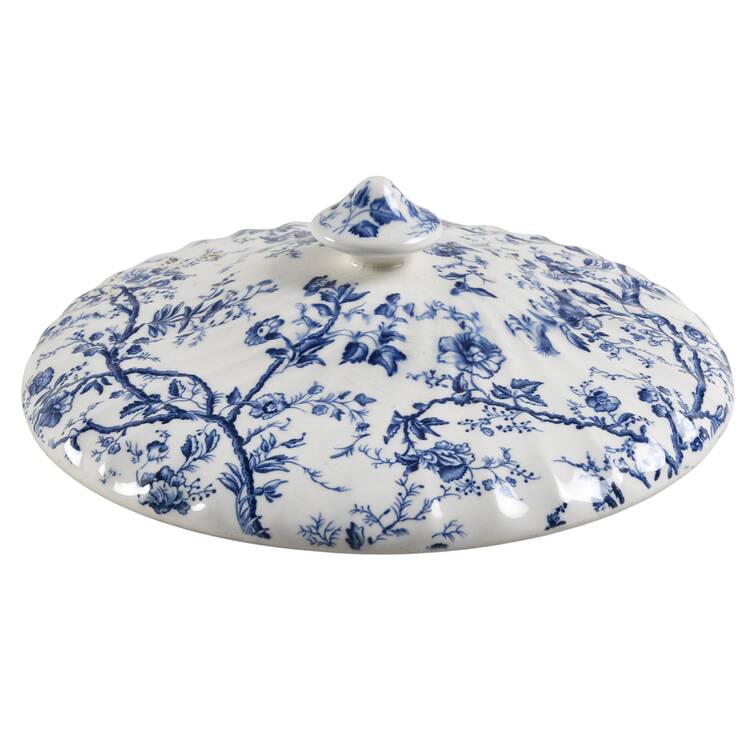 Old Bradbury Blue (White Background) Lid for Round Vegetable