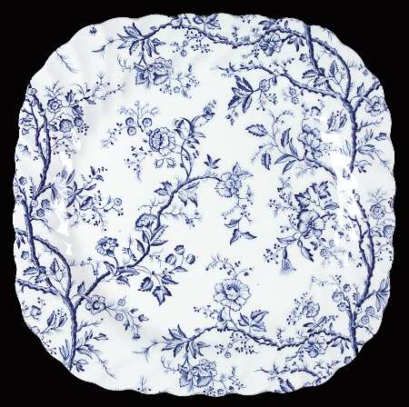 Old Bradbury Blue (White Background) Square Salad Plate