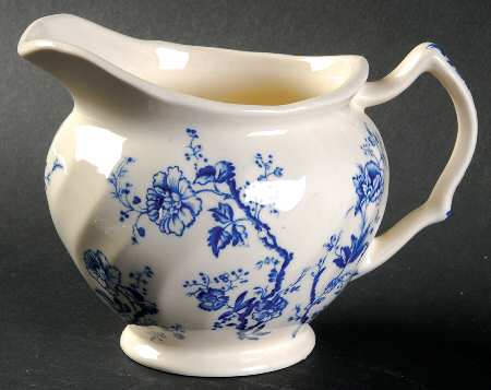 Old Bradbury Blue (Cream Background) Creamer
