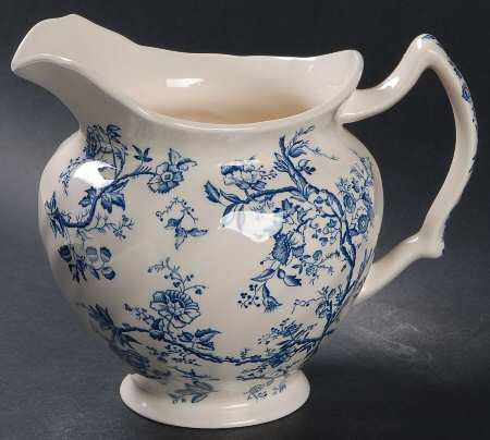 Old Bradbury Blue (Cream Background) Pitcher