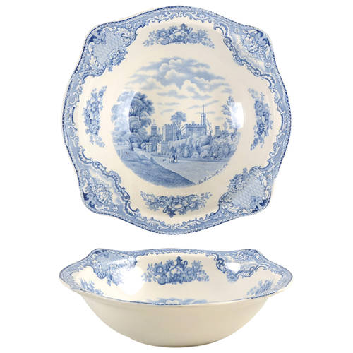 Old Britain Castles Blue (Made in England) 8" Round Vegetable Bowl