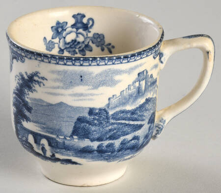 Old Britain Castles Blue (Made in England) Flat Demitasse Cup
