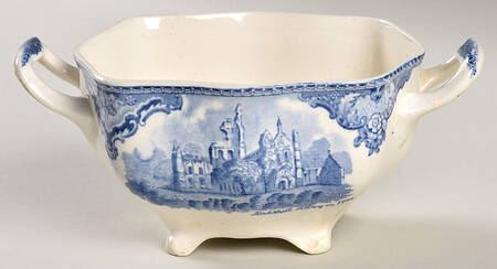 Old Britain Castles Blue (Made in England) Sugar Bowl No Lid
