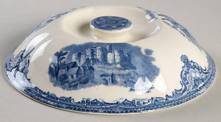 Old Britain Castles Blue (Made in England) Round Vegetable No Lid
