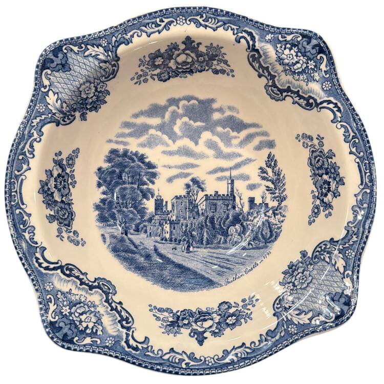 Old Britain Castles Blue (Made in England) 9" Round Vegetable Bowl