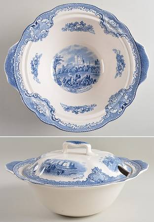 Old Britain Castles Blue (Made in England) Tureen &  Lid