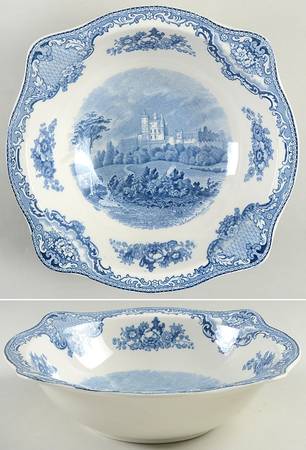 Old Britain Castles Blue (Made in England) 9" Round Vegetable Bowl