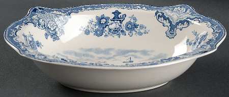Old Britain Castles Blue (Made in England) 9" Oval Vegetable Bowl