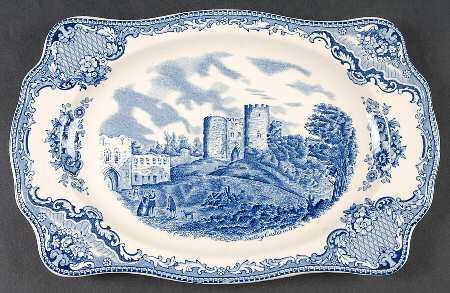 Old Britain Castles Blue (Made in England) 10" Rectangular Serving Platter