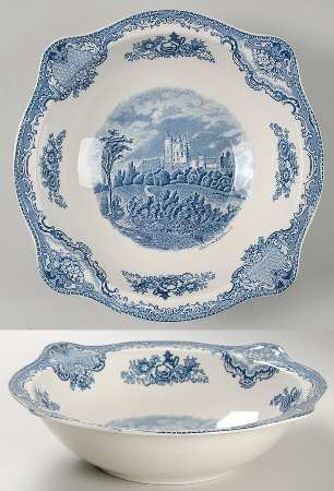Old Britain Castles Blue (Made in England) 10" Round Vegetable Bowl
