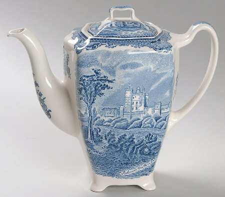 Old Britain Castles Blue (Made in England) Small Coffee Pot & Lid