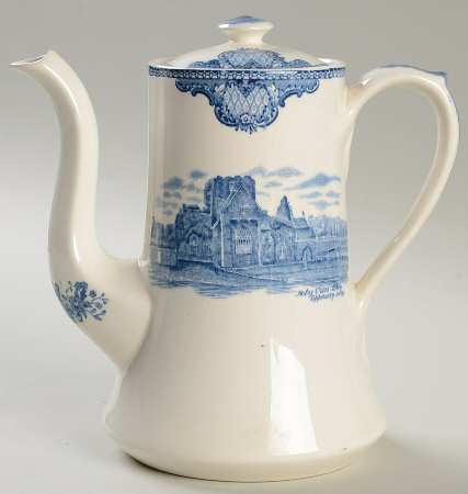 Old Britain Castles Blue (Made in England) Coffee Pot & Lid