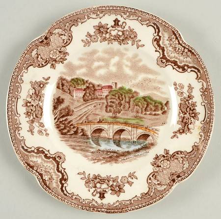 Old Britain Castles Brown Multicolor Bread & Butter Plate