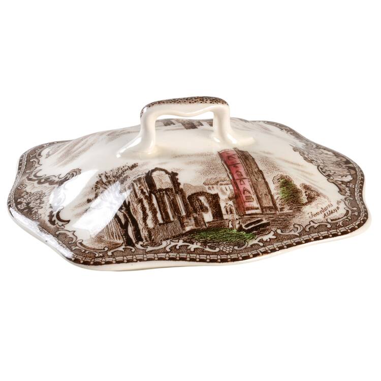 Old Britain Castles Brown Multicolor Lid for Sugar Bowl