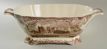 Old Britain Castles Brown Multicolor Rectangular Tureen No Lid