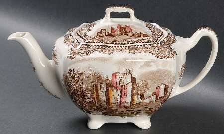 Old Britain Castles Brown Multicolor Small Teapot & Lid