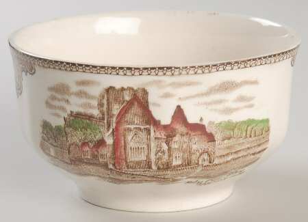 Old Britain Castles Brown Multicolor Cranberry Bowl