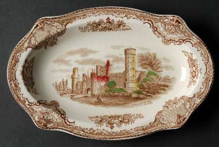 Old Britain Castles Brown Multicolor Relish/Gravy Underplate