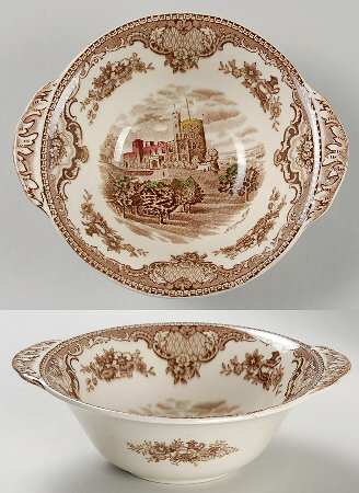 Old Britain Castles Brown Multicolor Lugged Cereal Bowl