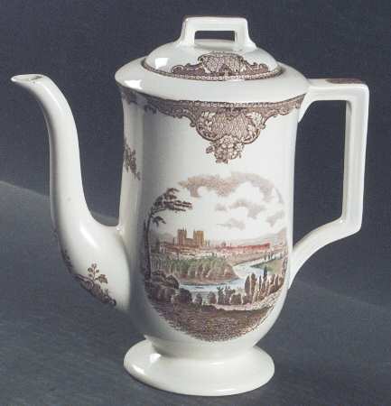 Old Britain Castles Brown Multicolor Coffee Pot & Lid
