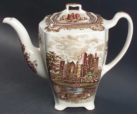 Old Britain Castles Brown Multicolor Coffee Pot & Lid