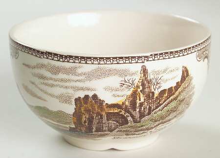Old Britain Castles Brown Multicolor Open Sugar Bowl