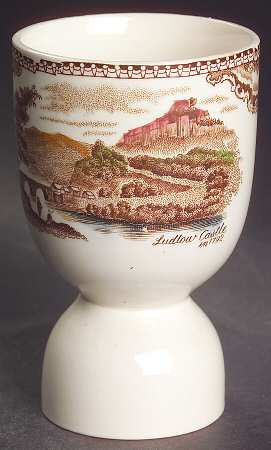 Old Britain Castles Brown Multicolor Double Egg Cup
