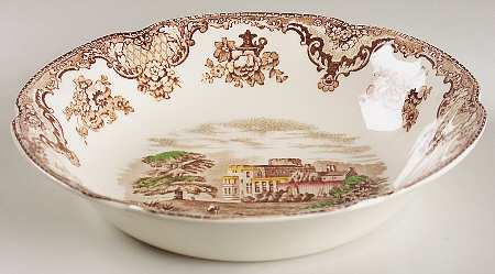 Old Britain Castles Brown Multicolor Coupe Soup Bowl