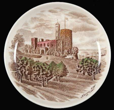 Old Britain Castles Brown Multicolor Coaster by Johnson Brothers