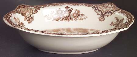 Old Britain Castles Brown Multicolor 9" Oval Vegetable Bowl by Johnson Brothers