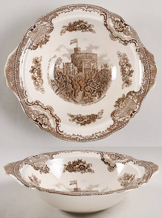 Old Britain Castles Brown Round Vegetable No Lid