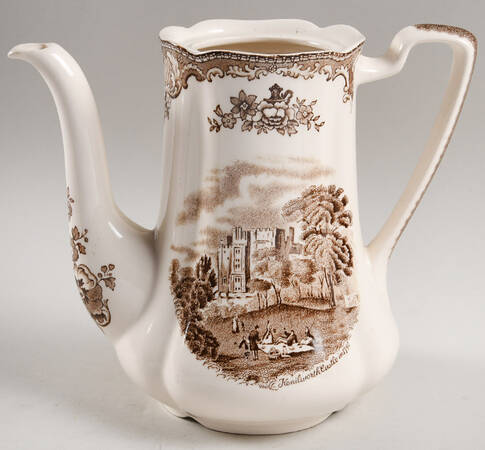 Old Britain Castles Brown Coffee Pot No Lid