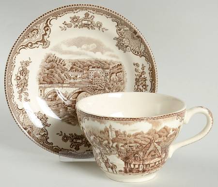 Old Britain Castles Brown Joke Cup & Saucer Set