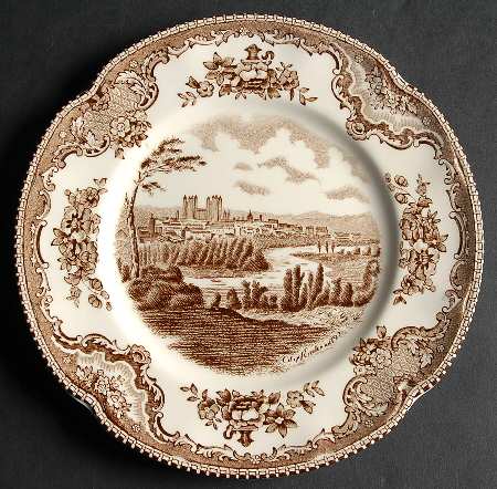 Old Britain Castles Brown Dessert/Pie Plate