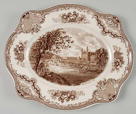 Old Britain Castles Brown 11" Oval Serving Platter