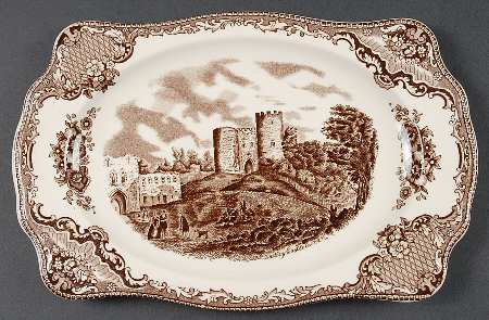 Old Britain Castles Brown 10" Rectangular Serving Platter