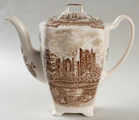 Old Britain Castles Brown Coffee Pot & Lid