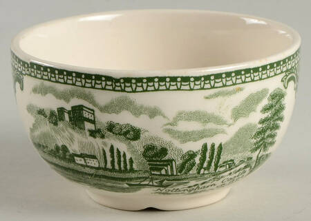 Old Britain Castles Green Mini Open Sugar Bowl