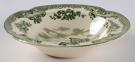 Old Britain Castles Green Rim Cereal Bowl