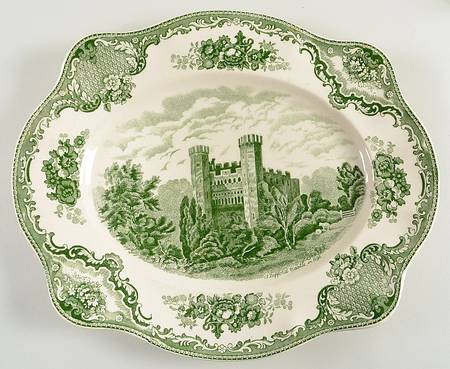 Old Britain Castles Green 15" Oval Serving Platter