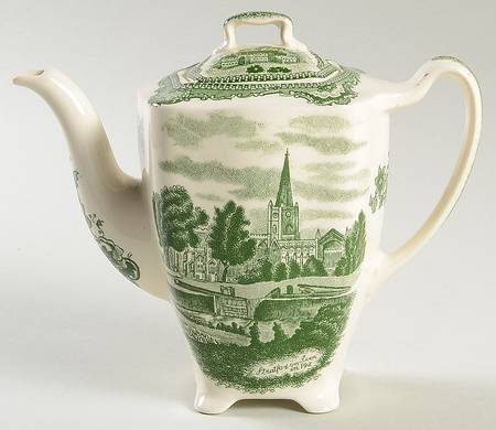 Old Britain Castles Green Mini Coffee Pot & Lid